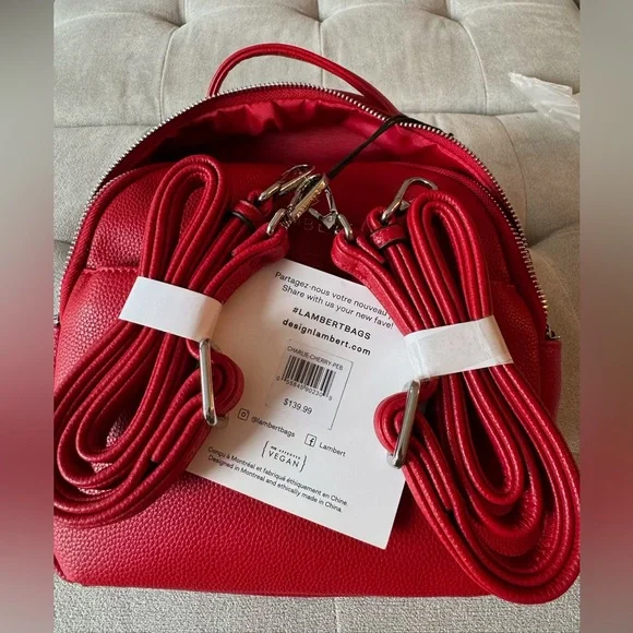 NWT Lambert Red Charlie Backpack - Picture 3 of 6